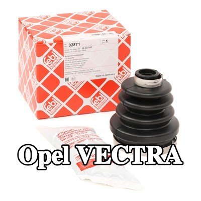 FEBI BILSTEIN طقم غطاء مفصل CV, عمود الإدارة المحور الأمامي الأيسر, على جانب ناقل الحركة, مطاط — 2000 Opel Vectra