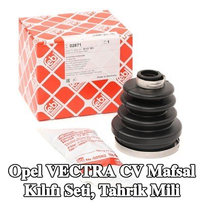 FEBI BILSTEIN CV kılıf kiti, tahrik mili Ön Aks Sol, şanzıman tarafında, Kauçuk — 2000 Opel Vectra