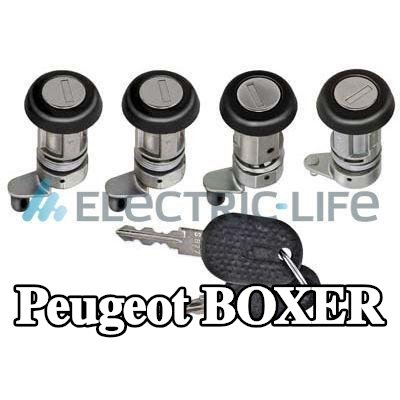ELECTRIC LIFE طقم أسطوانة القفل الأمامي الأيسر, الخلفي, أمامي أيمن, باب منزلق — 2000 Peugeot Boxer