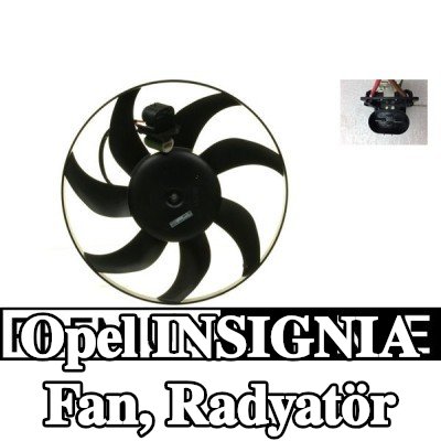 MAHLE Fan, radyatör 390mm, radyatör fanı kapağı olmadan — Opel Insignia