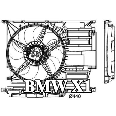 MAHLE مروحة, المبرد 440mm — BMW X1
