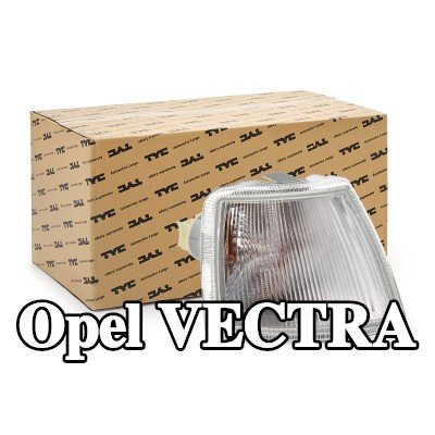 TYC مؤشر جانبي أمامي أيمن, أبيض, مع حامل لمبة — 1990 Opel Vectra