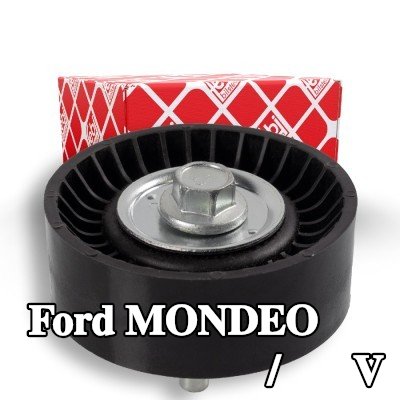 FEBI BILSTEIN بكرة الانحراف/التوجيه, V-ribbed belt Outer Diameter: 70mm, مع برغي — 1997 Ford Mondeo