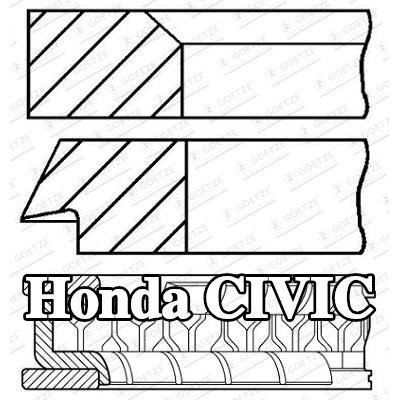 GOETZE ENGINE مجموعة حلقات المكبس — Honda Civic
