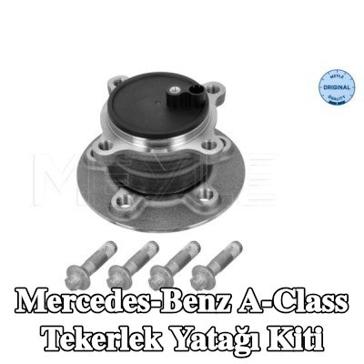 MEYLE Tekerlek yatağı kiti Arka Aks, entegre manyetik sensör halkalı, entegre tekerlek yatağı ile, sabitleme/montaj malzemesi ile — Mercedes-Benz A-Class
