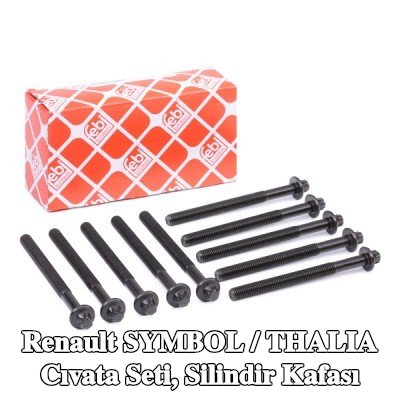 FEBI BILSTEIN Cıvata seti, silindir kafası — 2000 Renault Symbol / Thalia