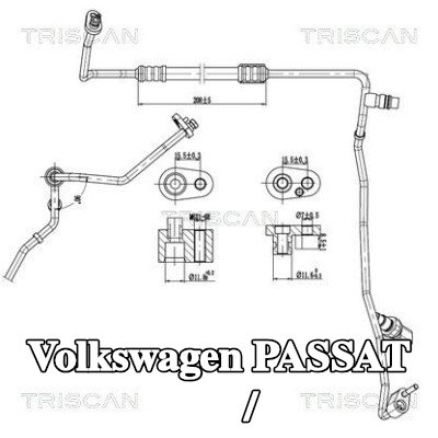 TRISCAN خط الضغط العالي/المنخفض، تكييف الهواء — Volkswagen Passat