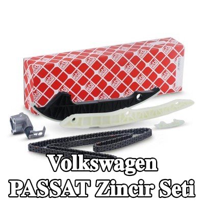 FEBI BILSTEIN Zincir gergisi içeren zamanlama zinciri kiti, kızak raylı — Volkswagen Passat