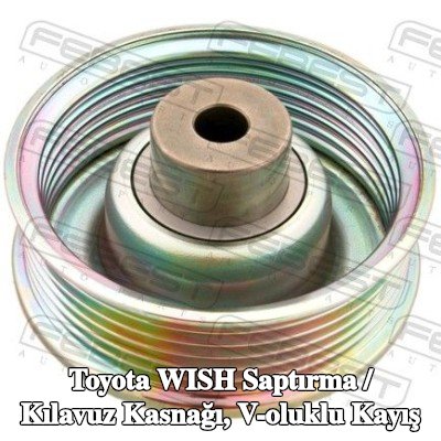FEBEST Saptırma / kılavuz kasnağı, V-ribbed belt Outer Diameter: 85mm — Toyota Wish