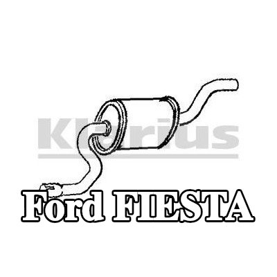 VEGAZ كاتم الصوت الأوسط 850mm — 2005 Ford Fiesta