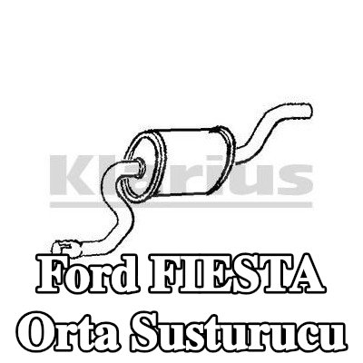 VEGAZ Orta susturucu 850mm — 2005 Ford Fiesta