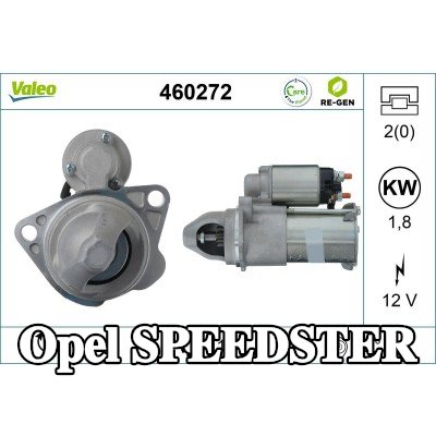 VALEO محرك التشغيل 1, 8kW — 2000 Opel Speedster
