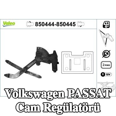 VALEO Sol ön cam regülatörü, Elektrikli, elektrik motorlu — 1990 Volkswagen Passat