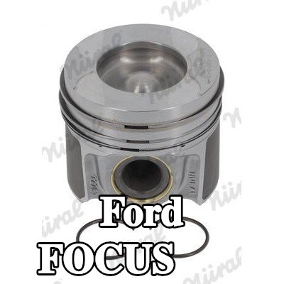 NÜRAL مكبس لقضيب التوصيل Keystone, مع جلبة لبرغي المكبس, مع قناة تبريد, مع حامل حلقة المكبس — Ford Focus