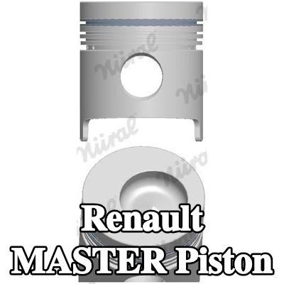 NÜRAL Piston pimi çıkıntısı için burçlu piston, soğutma kanallı, piston segman taşıyıcısı ile — 1995 Renault Master