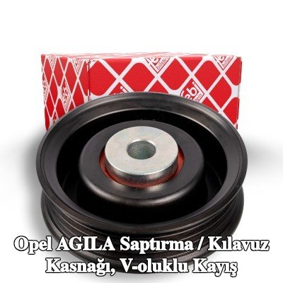 FEBI BILSTEIN Saptırma / kılavuz kasnağı, V-ribbed belt Outer Diameter: 75mm — Opel Agila