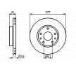 BOSCH Fren diski Dış Çap: 277mm, Havalandırmalı, içten havalandırmalı, Yağlanmış — 2002 Land Rover Freelander (2)