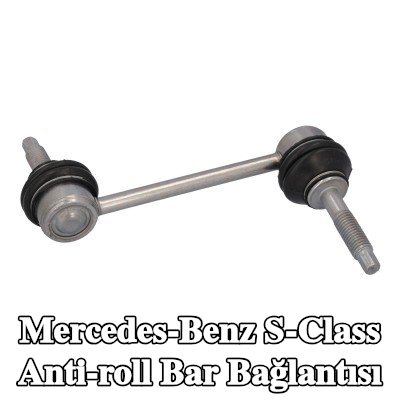 FEBI BILSTEIN Arka aks sol stabilizatör kolu, Arka Aks Sağ, 117mm, Çelik, somunlu — 2022 Mercedes-Benz S-Class