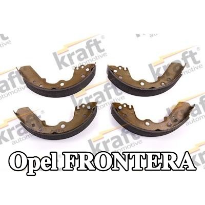 KRAFT مجموعة أحذية الفرامل للمحور الخلفي, 254, 0mm, بدون ذراع — Opel Frontera