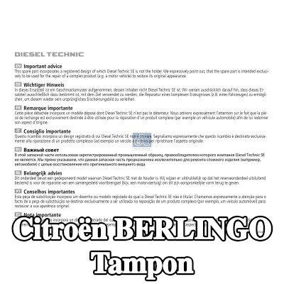 DT Spare Parts Tampon — 2012 Citroën Berlingo
