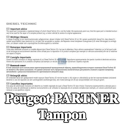 DT Spare Parts Tampon — 2012 Peugeot Partner