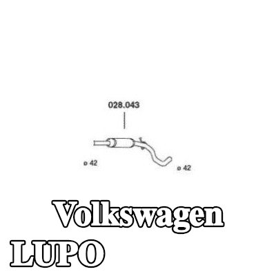 PEDOL كاتم الصوت الأمامي — Volkswagen Lupo