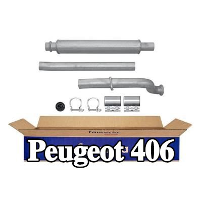 HELLA كاتم الصوت الأمامي, مع قطع التركيب — Peugeot 406