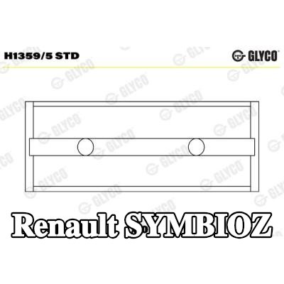 GLYCO محمل العمود المرفقي من سبائك الألومنيوم على قاعدة فولاذية — Renault Symbioz