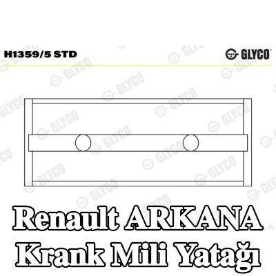 GLYCO Çelik tabanlı alüminyum alaşımlı krank mili yatağı — Renault Arkana