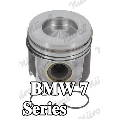 NÜRAL مكبس لقضيب التوصيل Keystone, مع جلبة لبرغي المكبس, مع قناة تبريد, مع حامل حلقة المكبس — 2016 BMW 7 Series