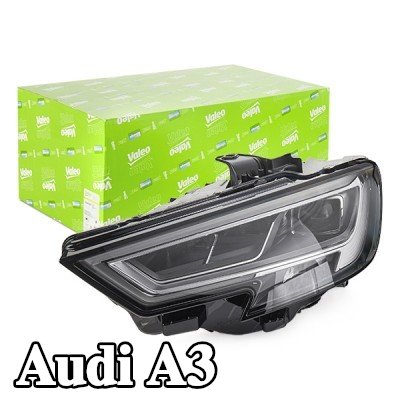 VALEO المصباح الأمامي ORIGINAL PART, يسار, مع محرك لتسوية المصابيح الأمامية — Audi A3