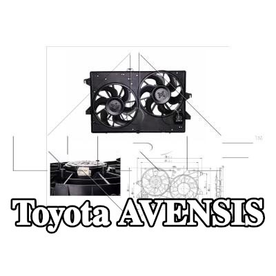 NRF مروحة, المبرد 330mm, مع غطاء مروحة المبرد — 2004 Toyota Avensis