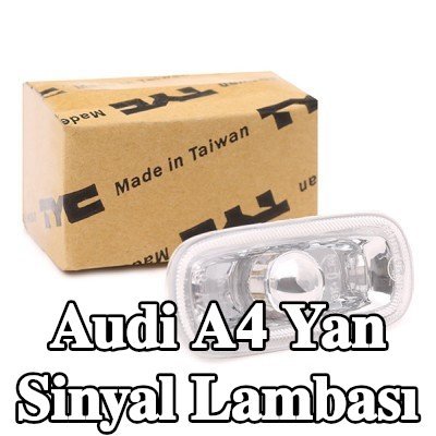 TYC Yan sinyal lambası her iki taraf, yan montaj, Kristal berraklığında, ampul yuvası olmadan — 2002 Audi A4
