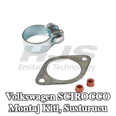 HJS Montaj Kiti, kelepçeli susturucu — Volkswagen Scirocco
