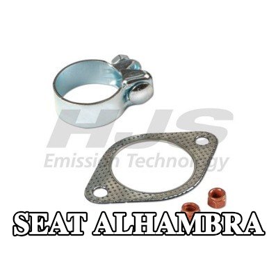 HJS مجموعة التثبيت, كاتم الصوت مع مشبك — SEAT Alhambra
