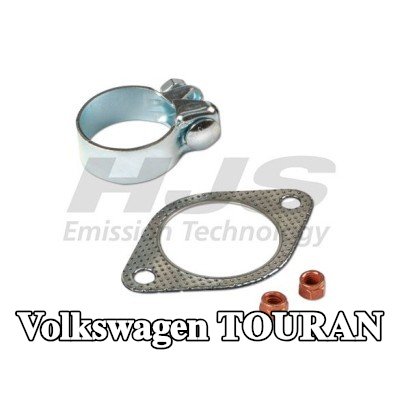 HJS مجموعة التثبيت, كاتم الصوت مع مشبك — Volkswagen Touran