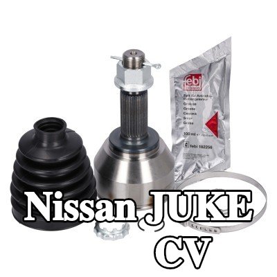 FEBI BILSTEIN طقم مفصل CV المحور الأمامي الأيسر, المحور الأمامي الأيمن, جانب العجلة, مع صمولة, مع شحم — Nissan Juke
