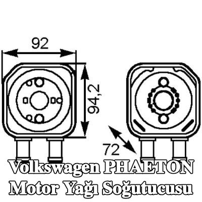 MAHLE Conta/sızdırmazlık elemanları ile motor yağı soğutucusu — 2002 Volkswagen Phaeton