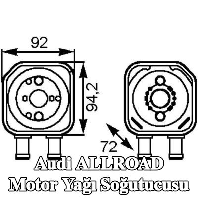MAHLE Conta/sızdırmazlık elemanları ile motor yağı soğutucusu — Audi Allroad