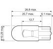 VALEO Sinyal lambası ampulü ESSENTIAL, W5W, 12V — Honda Stream (5)