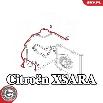 ESEN SKV خط الضغط العالي، تكييف الهواء — 2003 Citroën Xsara