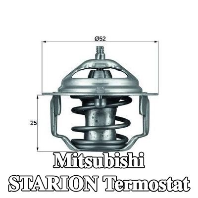 MAHLE Termostat 82°C, 52mm, contasız/sızdırmazlık elemanı olmadan — Mitsubishi Starion