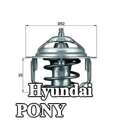 MAHLE ثرموستات 82°C, 52mm, بدون حشية/مانع تسرب — Hyundai Pony