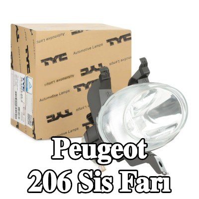 TYC Sağ Sis Farı, H1, ampul tutuculu — 2002 Peugeot 206
