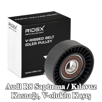 RIDEX Saptırma / kılavuz kasnağı, V-ribbed belt Outer Diameter: 70mm — Audi R8