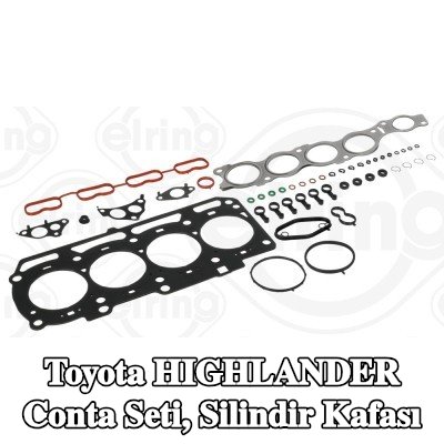 ELRING Conta seti, silindir kapağı contalı silindir kapağı, valf gövdesi contaları olmadan — Toyota Highlander