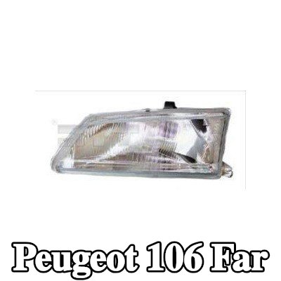 TYC Far Sol, H4, ampul tutuculu, elektrik motoru olmadan — 1995 Peugeot 106
