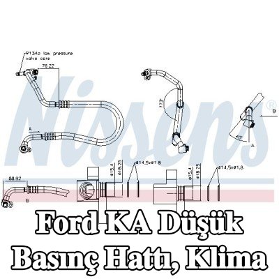 NISSENS Düşük Basınç Hattı, klima — Ford Ka