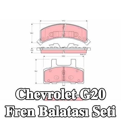 TRW Fren balatası seti 16, 8mm — Chevrolet G20