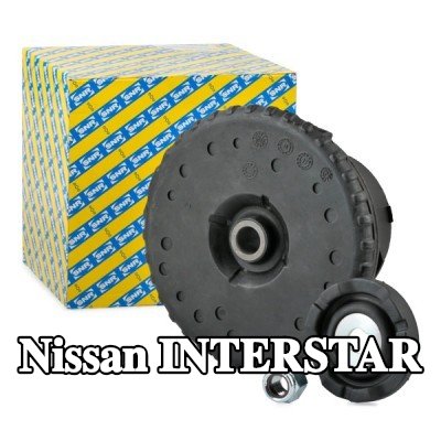 SNR طقم إصلاح, دعامة التعليق للمحور الأمامي الأيسر, المحور الأمامي الأيمن, مع محمل كروي, مع محمل دوار, مع حامل مطاطي, مع مجموعة براغي — Nissan Interstar